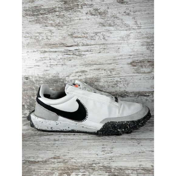 Women's Nike Waffle Racer Crater Summit White/Black Photon Dust Sneakers Sz 8.5 - Picture 2 of 11